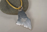Large Maine Pendant on Leather